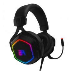 AUDIFONOS GAMING HESIX BALAM RUSH SPECTRUM/ACTECK  ON-EAR/USB/7.1 CANALES/RGB/MICROFONO/COLOR NEGRO/BR-929776