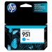 HP 951 - Cián - original - cartucho de tinta - para Officejet Pro 251, 276, 8100, 8600, 8600 N911, 8610, 8615, 8616, 8620, 8625, 8630, 8640