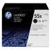 HP 55X - Paquete de 2 - Alto rendimiento - negro - original - LaserJet - cartucho de tóner (CE255XD) - para LaserJet Enterprise MFP M525; LaserJet Enterprise Flow MFP M525; LaserJet Managed MFP M525