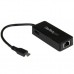 StarTech.com USB-C to Ethernet Gigabit Adapter - Thunderbolt 3 Compatible - USB Type C Network Adapter - USB C Ethernet Adapter (US1GC301AU) - Adaptador de red - USB-C - Gigabit Ethernet + USB 3.1 Gen 2 - negro