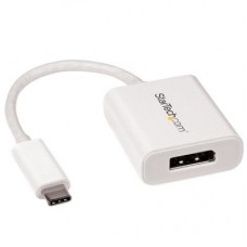StarTech.com Adaptador Gráfico Externo USB-C a DisplayPort - Conversor de Vídeo Type-C a DP 4K 60Hz - Blanco - Adaptador de vídeo externo - USB-C - DisplayPort - blanco