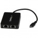 StarTech.com Adaptador de Red USB-C con Dos Puertos Ethernet Gigabit y Puerto Adicional USB (Type-A) - Tarjeta de Red Externa - Adaptador de red - USB-C - Gigabit Ethernet x 2 + USB 3.0 - para P/N: TB33A1C
