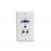 StarTech.com 15-Pin Female VGA Wall Plate with 3.5mm and RCA - White - Placa de montaje - HD-15, RCA X 2, mini-conexión telefónica estéreo 3,5 mm - blanco StarTech.com 15-Pin Female VGA Wall Plate with 3.5mm and RCA - White - Placa de montaje - HD-15, RCA X 2, mini-conexión telefónica estéreo 3,5 mm - blanco