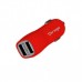 Cargador para auto 2 USB VORAGO AU-103 - Auto, Encendedor de cigarrillos, Rojo