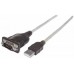 Convertidor USB a Serial MANHATTAN 151856 - 0, 45 m, Negro, USB, DB9, Macho/Macho