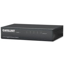 Switch INTELLINET 530378 - Negro, 5 puertos, 10/ 100/ 1000 Auto MDI-X