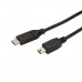 StarTech.com Cable de 2m USB-C a Mini USB-B - Cable Adaptador USB Tipo C a USB Mini B - Cable USB - USB-C (M) a mini USB tipo B (M) - Thunderbolt 3 / USB 2.0 - 2 m - negro