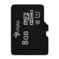 Memoria Micro SD 8GB Stylos  STMSDS1B - 8 GB, 13MB/s, 5 MB/s, Negro, Clase 10