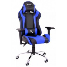 Silla para Gamer Stylos XZ10 - Gamer, Asiento acolchado, Negro/Azul, PVC alto desempeño