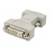Adaptador DVI a VGA MANHATTAN - DVI-I, HD15 M, Macho/hembra, Color blanco