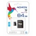 Memoria Micro SD ADATA UHS-I U1 - 64 GB, 30 MB/s, 10 MB/s, Negro