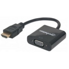 Convertidor  HDMI a VGA MANHATTAN - HDMI, VGA, Micro-USB, Macho/hembra, Negro