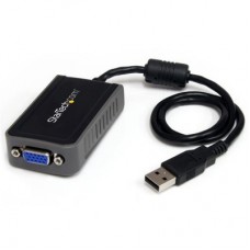 StarTech.com Adaptador de Vídeo Externo USB a VGA - Cable Conversor - Tarjeta Gráfica Externa - Hembra HD15 - Macho USB A - 1440x900 - Conversor de interfaz de vídeo - Conforme a la TAA - VGA / USB - USB (M) a HD-15 (VGA) (H) - 7.5 cm - gris - para P/N: M