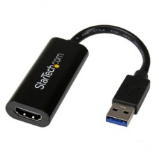 StarTech.com Adaptador Gráfico Conversor USB 3.0 a HDMI - Cable Convertidor Compacto de Vídeo - Cable de audio / vídeo - Conforme a la TAA - HDMI / USB - USB Tipo A (M) a HDMI (H) - 19 cm - negro - compatibilidad con 1080p - para P/N: HDDVIMM3, HDMM12, HD