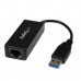StarTech.com Adaptador Tarjeta de Red Externa NIC USB 3.0 a 1Gbps Gigabit Ethernet 1 Puerto - 1x RJ45 Hembra - 1x USBA - Adaptador de red - USB 3.0 - Gigabit Ethernet - negro