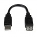 StarTech.com Cable de 0,15m de Extensión Alargador USB 2.0 de alta velocidad Hi Speed - Macho a Hembra USB A - Extensor - Negro - Cable alargador USB - USB (M) a USB (H) - USB 2.0 - 15 cm - negro - para P/N: 35FCREADBU3, MSDREADU2OTG, SU2DUPERA11, USB56KE