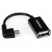 StarTech.com Cable Adaptador Micro USB a USB OTG Acodado a la Derecha de 12cm - Macho a Hembra - Adaptador USB - USB (H) a Micro-USB tipo B (M) - USB 2.0 OTG - 12.7 cm - conector en ángulo derecho - negro StarTech.com Cable Adaptador Micro USB a USB OTG Acodado a la Derecha de 12cm - Macho a Hembra - Adaptador USB - USB (H) a Micro-USB tipo B (M) - USB 2.0 OTG - 12.7 cm - conector en ángulo derecho - negro