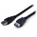 StarTech.com Cable de 1,8m de Extensión Alargador Pasivo USB 3.0 SuperSpeed - Macho a Hembra USB A - Extensor - Negro - Cable alargador USB - USB Tipo A (M) a USB Tipo A (H) - USB 3.0 - 1.8 m - negro - para P/N: BNDDKT30CAHV, SV211DPUA4K, SV211HDUA4K, USB