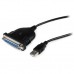 StarTech.com Cable  de 1,8m Adaptador de Impresora Paralelo DB25 a USB - 1x DB25 Macho - 1x USB A Macho - Adaptador paralelo - USB 2.0 - IEEE 1284