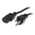 StarTech.com 10 ft Standard Computer Power Cord - NEMA5-15P to C13 - Cable de alimentación - IEC 60320 C13 a NEMA 5-15 (M) - CA 110 V - 3.05 m - negro - para P/N: ATX2PW500WH, MOD4POWERNA, RKPW081915, RKPW161915