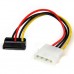 StarTech.com Adaptador Cable de 15cm Alimentación Corriente SATA Estándar con Ángulo a la Izquierda 15 Pines a 4 Pines - Macho LP4 - Adaptador de corriente - alimentación SATA (M) a 4 pines potencia interna (M) - 15 cm - conector en ángulo izquierdo
