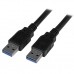 StarTech.com 6 ft / 2m Black SuperSpeed USB 3.0 Cable A to A - USB 3 A (m) to USB 3 A (m) (USB3SAA6BK) - Cable USB - USB Tipo A (M) a USB Tipo A (M) - USB 3.0 - 1.8 m - moldeado - negro - para P/N: HB30C1A1CPD, HB30C3A1CFBW, HB30C3A1CST, HB30C5A2CSC, HB30