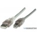 CABLE USB A-B 5.0M IMPRESORA PLATA                              