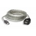 CABLE USB MANHATTAN V2.0 EXTENSION ACTIVA 4.9 M DE ALTA VELOCIDAD ENCADENABLE 15 MTS