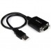 StarTech.com Cable Profesional de 1,8m USB a Puerto Serie Serial RS232 con Retención del Puerto COM - 1x DB9 Macho - 1x USB A Macho - Adaptador serie - USB - RS-232 - negro