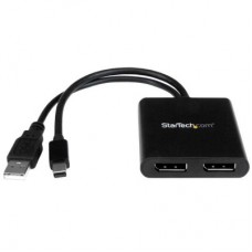 StarTech.com Splitter Multiplicador Mini DP 1.2 a 2 puertos DisplayPort - Hub MST - Bifurcador de vídeo - 2 x DisplayPort - sobremesa