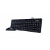 Kit de teclado y mouse VORAGO KM-104 - Estándar, 105 teclas, Negro, 1000 DPI