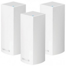 Linksys VELOP Whole Home Mesh Wi-Fi System WHW0303 - Sistema Wi-Fi (3 enrutadores) - hasta 6000 pies cuadrados - malla - GigE - Bluetooth 4.0, 802.11b/g/n/ac - Tres bandas