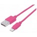 Cable iLynk Lightning MANHATTAN 394222 - Rosa, Apple, 1 m, Cable Lightning Cable iLynk Lightning MANHATTAN 394222 - Rosa, Apple, 1 m, Cable Lightning