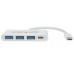 Hub USB MANHATTAN 163552 - USB C, 5000 Mbit/s, 3x USB-A, 1x USB-C, Blanco, 4 puertos