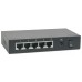 Switch INTELLINET 5 puertos Gigabit alimentado por PoE - Negro, 75 W, 5 puertos, Cat5e, Cat6, RJ-45
