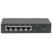 Switch INTELLINET 5 puertos Gigabit alimentado por PoE - Negro, 75 W, 5 puertos, Cat5e, Cat6, RJ-45