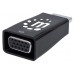 Micro Convertidor HDMI a VGA MANHATTAN Con salida de audio - Negro, HDMI, HDMI, VGA, Macho/hembra