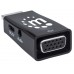 Micro Convertidor HDMI a VGA MANHATTAN Con salida de audio - Negro, HDMI, HDMI, VGA, Macho/hembra