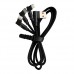 Cable USB 3 en 1 VORAGO CAB-308 - USB A, USB Tipo A Macho a 3 puntas, 1, 3 m, Negro