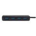 Conector Múltiple de 4 Puertos para USB MANHATTAN 164924 - USB Tipo-C, 5000 Mbit/s, 4 x USB 3.0 A, Negro, 4 puertos