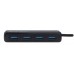 Conector Múltiple de 4 Puertos para USB MANHATTAN 164900 - UDB Tipo-A, 5 Gbps, Negro