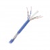 Bobina de cable de 152.5 Metros Cat6+ CALIBRE 23 ALTO DESEMPEÑO, super flexible, UL, color Azúl, para aplicaciones de CCTV, HD, y redes de datos. Uso interior.