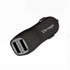 Cargador para auto 2 USB VORAGO AU-103 - Auto, Encendedor de cigarrillos, Negro, 5 V