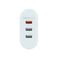 Cargador  Mobifree Cargador de pared 3 puertos USB - Color blanco, Pared, Corriente alterna, USB, 3