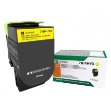 TONER LASER LEXMARK / COLOR AMARILLO / EXTRA ALTO RENDIMIENTO / 71B4HY0 / HASTA 3,500 PAGINAS / 5% DE COBERTURA / P/MODELOS: CS417DN, CX417DE