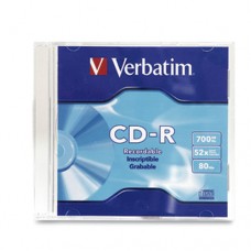 CD-R 52X 700MB 80MIN GRABABLE CASE SLIM INDIVIDUAL VERBATIM      