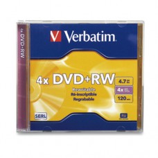 DVD+RW 4X 4.7GB 120MIN REGRABAB CAJA INDIVIDUAL VERBATIM           