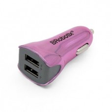 CARGADOR BROBOTIX 2 PTOS USB P/AUTO 963264 - Rosa, Auto, Encendedor de cigarrillos, 5 V, 2