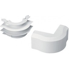 Esquinero exterior, para uso con canaleta T45, Material PVC Rígido, Color Blanco Mate Esquinero exterior, para uso con canaleta T45, Material PVC Rígido, Color Blanco Mate