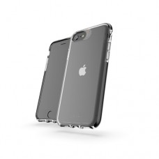 Gear4 Piccadilly - Carcasa trasera para teléfono móvil - policarbonato, D3O, poliuretano termoplástico (TPU) - negro, transparente - diseño delgado - para Apple iPhone SE (2nd generation)